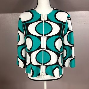 Joseph Ribkoff Mod Geometric Zip Up Jacket